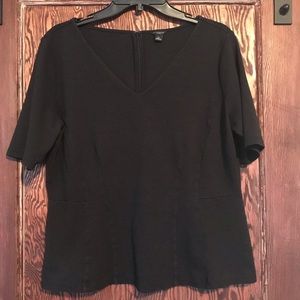 Ann Taylor XL Black Blouse